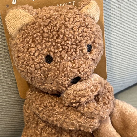 Home Fashions SO DREAMY Brown Teddy BEAR Security Blanket Lovey Plush Friend New - Picture 5 of 5